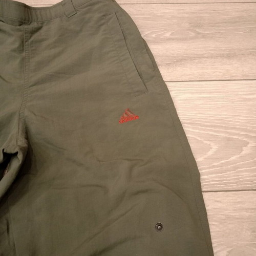 Adidas retro pants used, khaki streetwear utility style