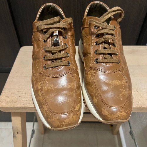 Hogan Interactive sneakers used, brown leather, size 36.5 (EU38)
