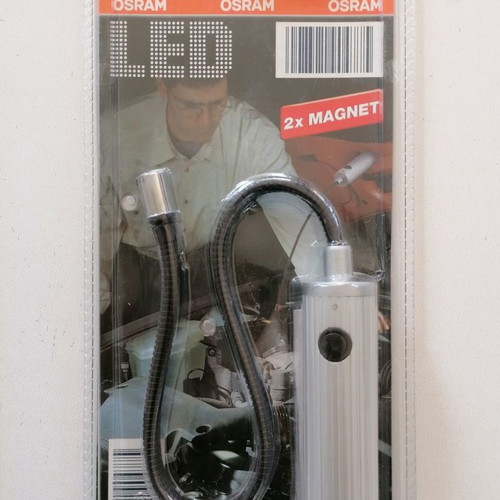 Osram LED work light with 2 magnets and flexible arm, new