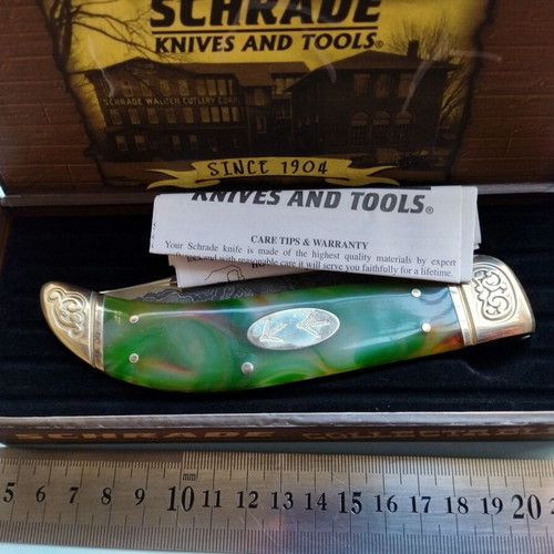 Schrade Limited Edition 2008 Handmade Knife with Turkey Engraving New