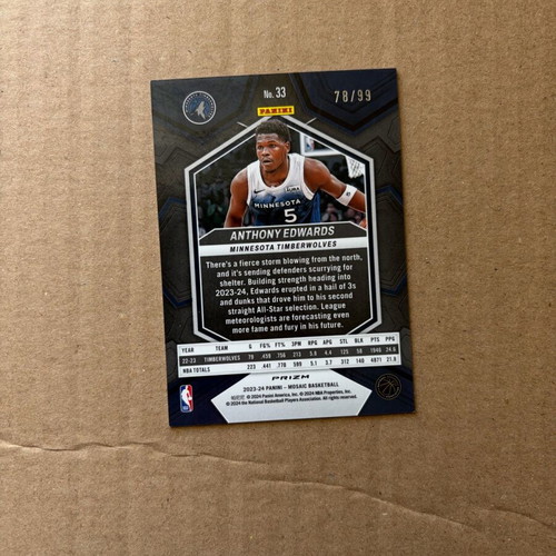 Panini Mosaic Anthony Edwards like new /99