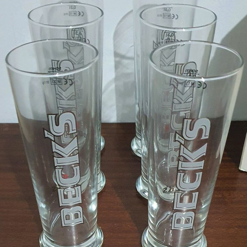Ποτήρια Beck's μπύρας 0.3L καινούργια, σετ 6 τεμαχίων