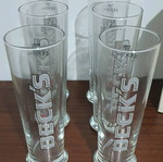 Ποτήρια Beck's μπύρας 0.3L καινούργια, σετ 6 τεμαχίων
