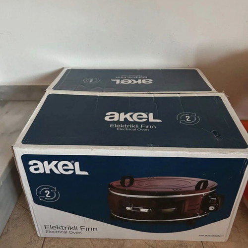 Akel Electrical Round Oven, burgundy, new with box