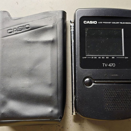 Casio TV-470D LCD pocket color television used, for parts