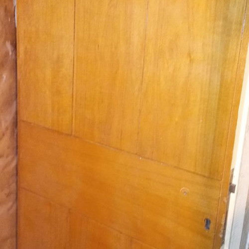 Wooden exterior door used, solid style, dimensions 2.07 x 94