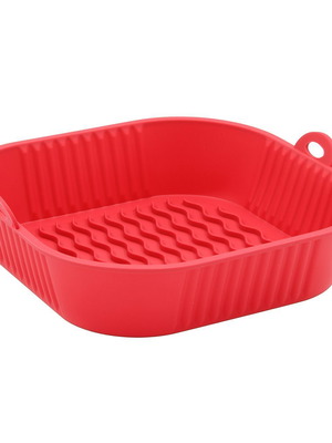 Set of 2 Silicone Molds 20x20x5 cm Red for Air Fryer