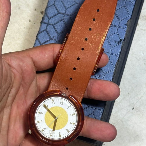 Vintage Pop Swatch Dile PWC104 1990 watch used, Swiss made