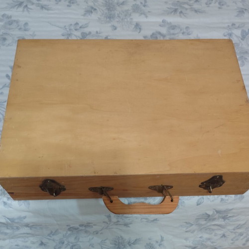 Wooden tool case for children used, realistic design