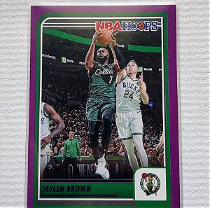 2023-24 Panini-NBA Hoops Basketball Jaylen Brown Purple #60