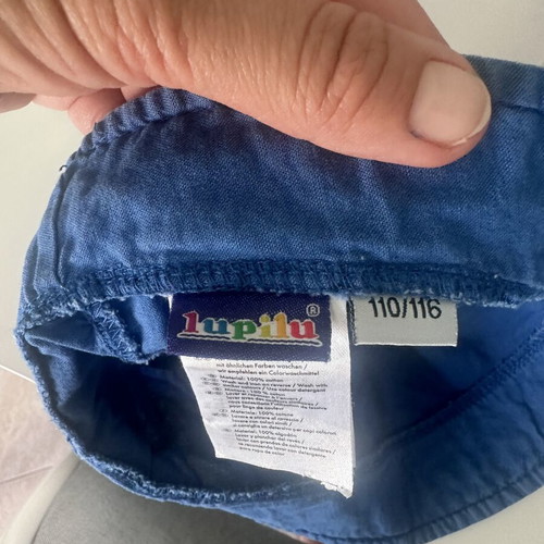 Lupilu bucket hat size 110/116, like new, blue, 100% cotton
