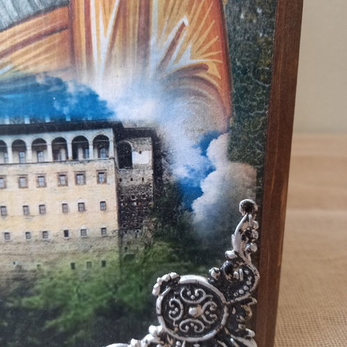 Panagia Soumela icon on natural wood 40×29 cm new
