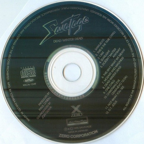 Savatage Dead Winter Dead CD Japan like new, metal