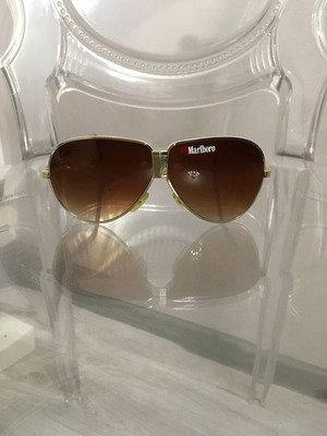 Marlboro vintage gold-tone folding aviator sunglasses
