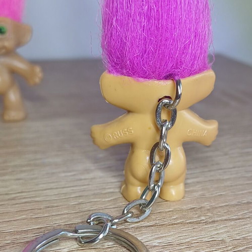 Trolls wish dolls set of 3, 1990, Russ keychain included