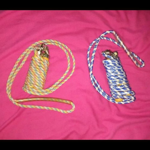 Jump ropes used, set of 2 for aerobic and other exercises