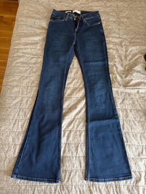 Mango flare denim παντελόνι σαν καινούργιο, μπλε, μέγεθος XS