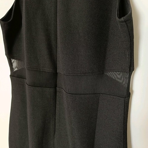 Only One black mini dress with transparent details like new, size M