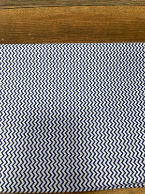 Ύφασμα Chevron 0.50 x 1.50 Navy - Λευκό σαν καινούργιο