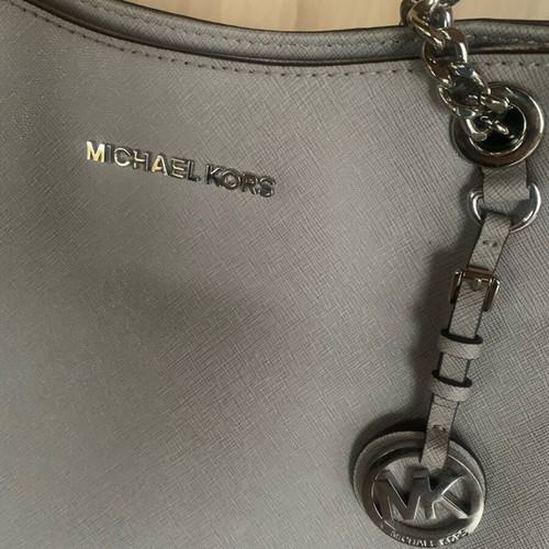 Michael Kors shoulder bag gray new with metal details