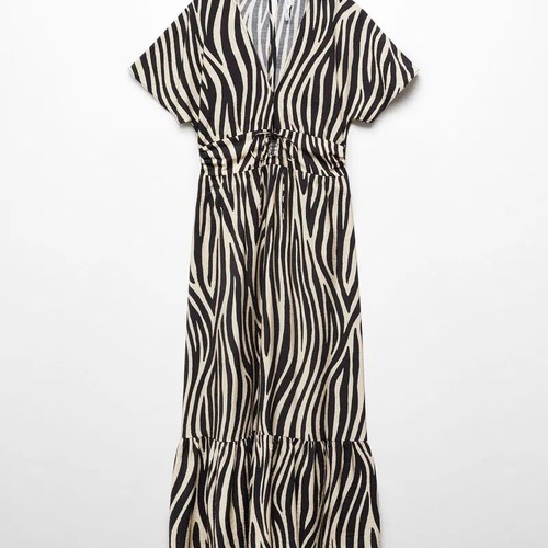Mango zebra print maxi dress size XS new without tag
