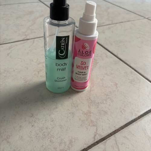 Aloe Colors So Velvet Hair & Body Mist and Catrin Beauté Crush Shimmer Body Mist set