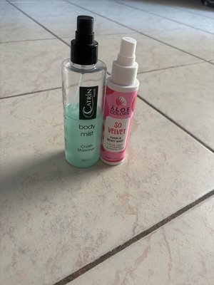 Aloe Colors So Velvet Hair & Body Mist and Catrin Beauté Crush Shimmer Body Mist set