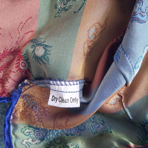 Chinese blouse XS used with broken zipper, vintage satin fabric