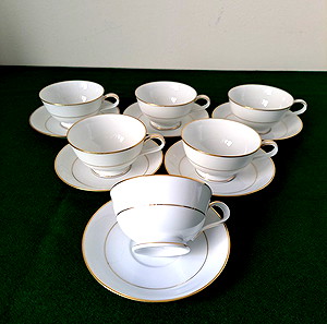 Noritake China Σετ Καφέ 5930 Dawn 12τεμ. Japan #00763