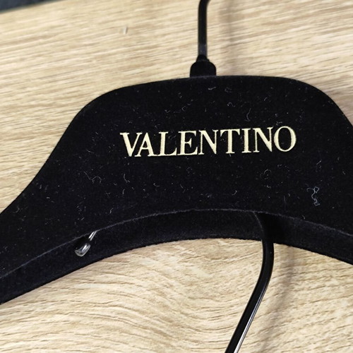 Valentino Clothes Hangers used, set of 9, black velvet