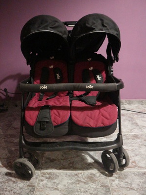 Καρότσι διπλό Joie Aire Twin Rosy&Sea μεταχειρισμένο με αξεσουάρ