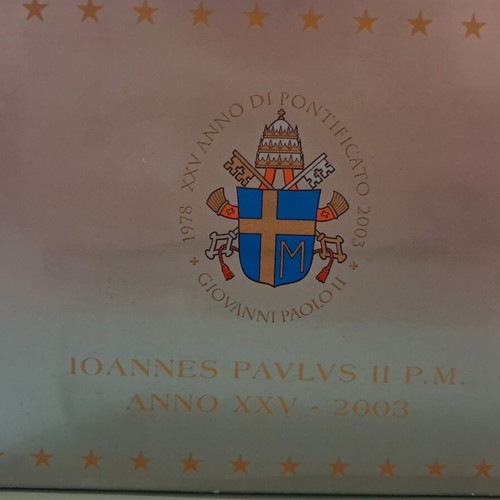 Vatican 2003 Euro Proof Set with Silver Medal mint condition