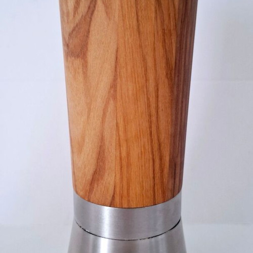 Manual grinder made of natural olive wood and stainless steel like new