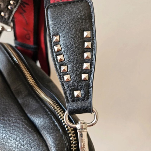 Desigual black crossbody bag with chain strap and mini wallet