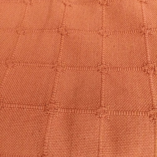 Summer throw set new 2 pieces cotton brick color