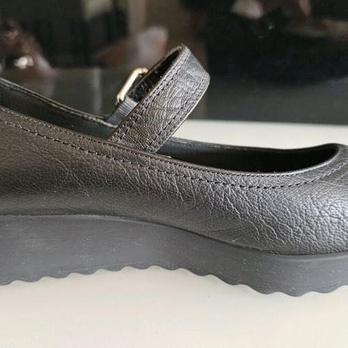 Envie leather ballerinas with 5cm heel, like new, size 39, black