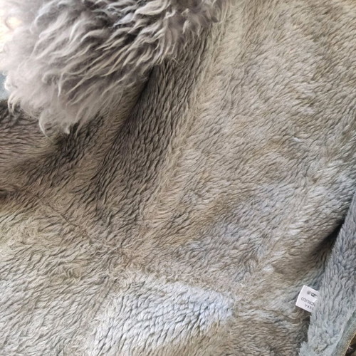 Vintage suede leather jacket used, gray, small/xs