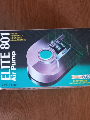 Elite 801 air pump like new, aquarium with tube and stone