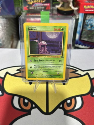 Grimer 48/62 1st Edition Fossil Pokemon Card used, good condition