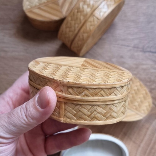 Bamboo boxes set of 48 pieces