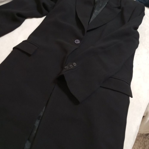 Black evening coat ESTET used, size 36
