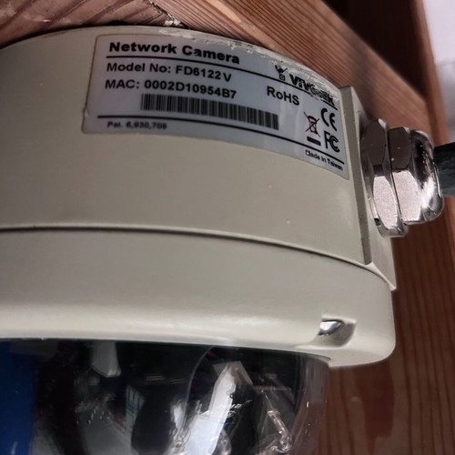 Vivotek FD6122V Network Camera used, vandal-proof dome with night vision