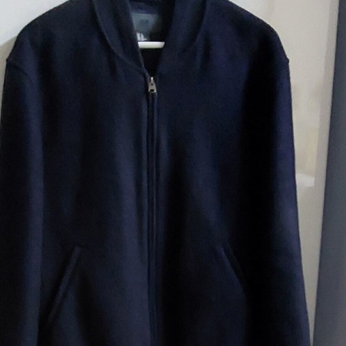H&M men's wool jacket dark blue No50 like new