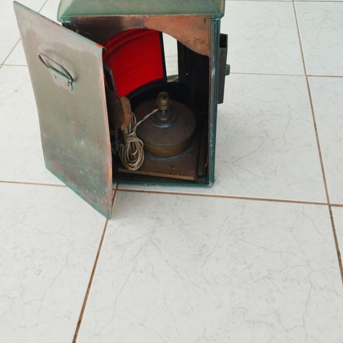 Vintage copper ship lantern used