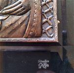εικόνα από ασημί 950 και αγιογραφία πιστό αντίγραφο βυζαντινής εποχής δεμένη με πολιτισμό σκαλισμένο κρύσταλλο studio n24