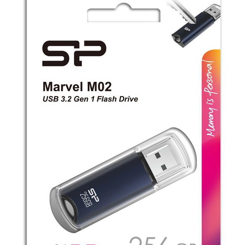 Silicon Power Marvel M02 USB Flash Drive 256GB USB 3.2 Blue new