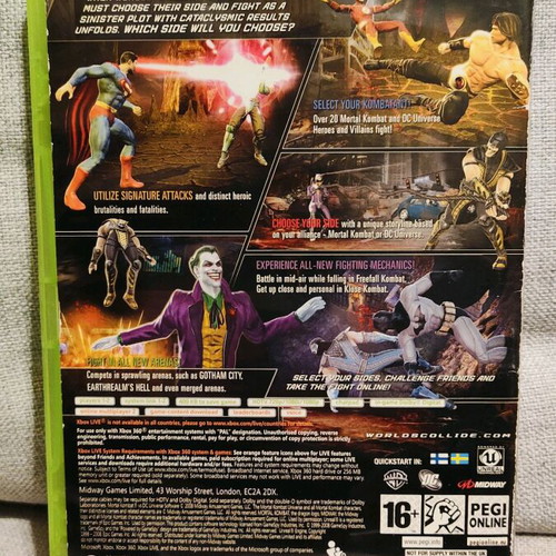 Mortal Kombat vs DC Universe Xbox 360 used in very good condition