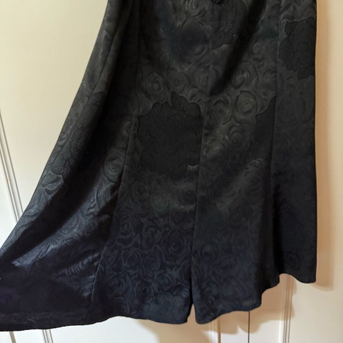 MINKPINK Black Satin Embossed One-Piece Shorts Like New With Lace Size S