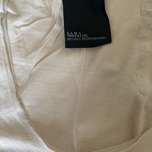 Zara Trafaluc sleeveless top used, beige nude with bead detail, size S