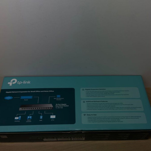 TP-Link TL-SG116E Network Switch Unmanaged L2 Gigabit Ethernet 16-Port new